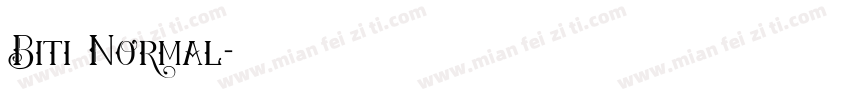 Biti Normal字体转换